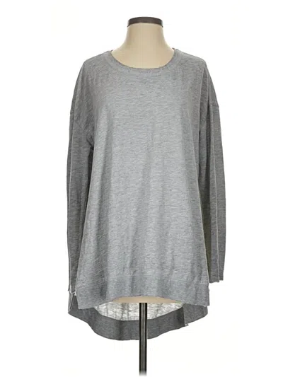 Pre-owned Z Supply Long Sleeve Top Gray Crew Neck Tops