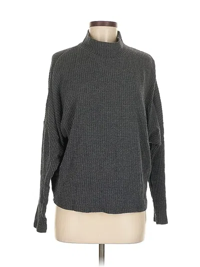 Pre-owned Z Supply Long Sleeve Top Gray Turtleneck Tops