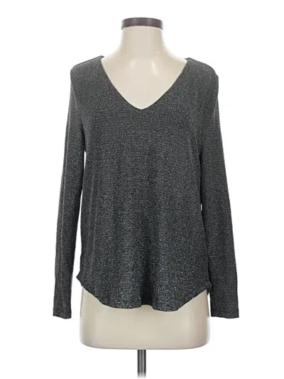 Pre-owned Z Supply Long Sleeve Top Gray V-neck Tops