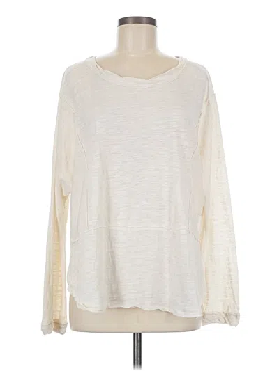 Pre-owned Z Supply Long Sleeve Top Ivory Crew Neck Tops