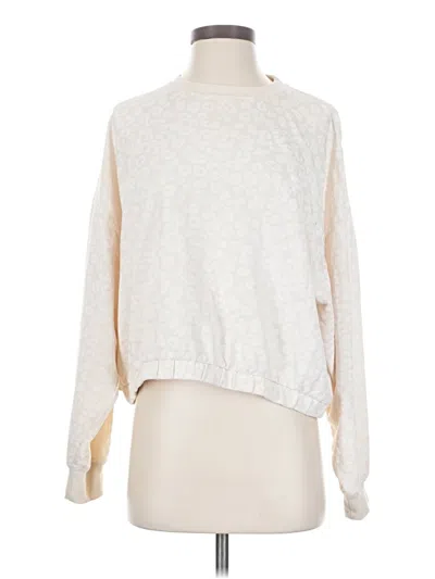 Pre-owned Z Supply Long Sleeve Top Ivory Mock Neckline Tops In White