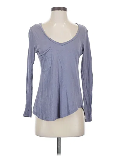 Pre-owned Z Supply Long Sleeve T-shirt In Blue