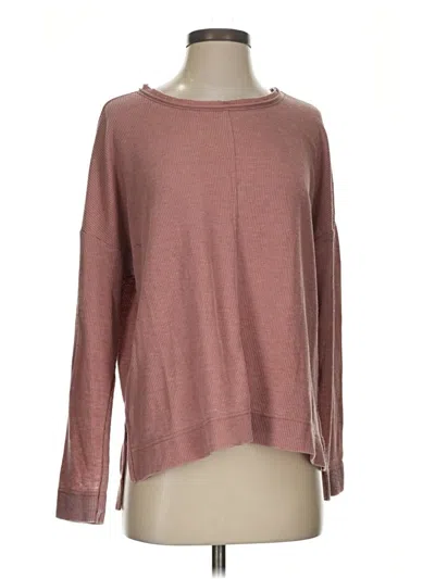 Pre-owned Z Supply Long Sleeve T-shirt In Brown