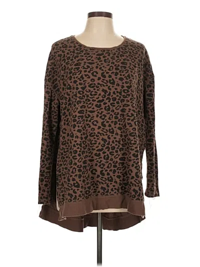 Pre-owned Z Supply Long Sleeve T-shirt In Brown