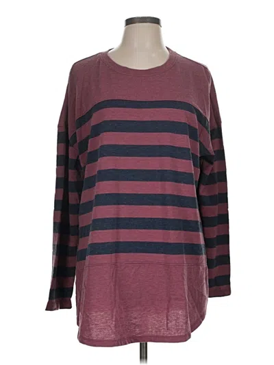 Pre-owned Z Supply Long Sleeve T-shirt In Burgundy