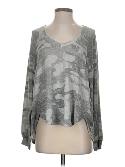 Pre-owned Z Supply Long Sleeve T-shirt In Gray