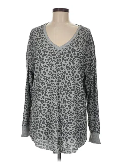 Pre-owned Z Supply Long Sleeve T-shirt In Gray