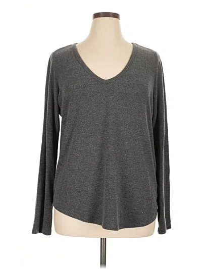 Pre-owned Z Supply Long Sleeve T-shirt In Gray