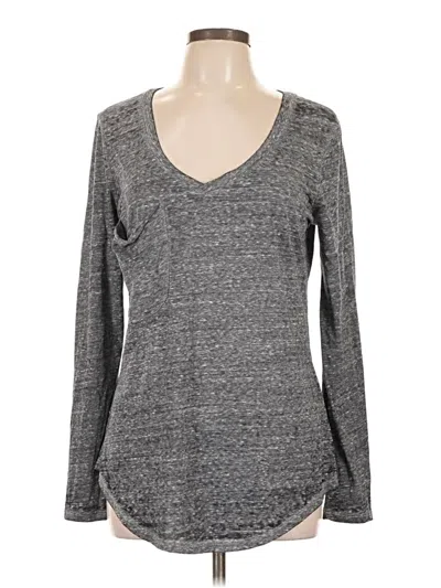 Pre-owned Z Supply Long Sleeve T-shirt In Gray