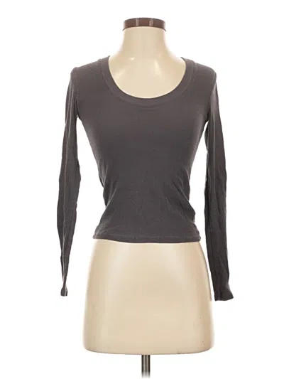 Pre-owned Z Supply Long Sleeve T-shirt In Gray