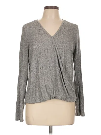 Pre-owned Z Supply Long Sleeve T-shirt In Gray