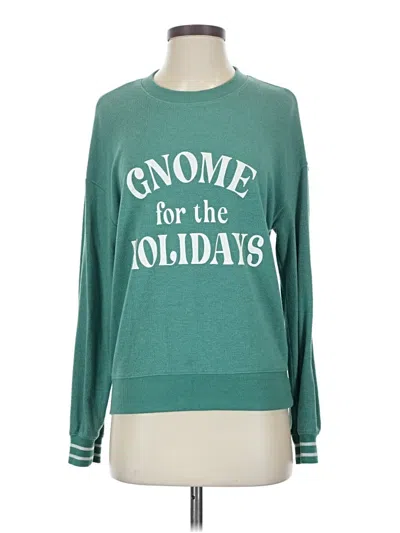 Pre-owned Z Supply Long Sleeve T-shirt In Green