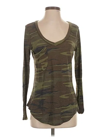 Pre-owned Z Supply Long Sleeve T-shirt In Green