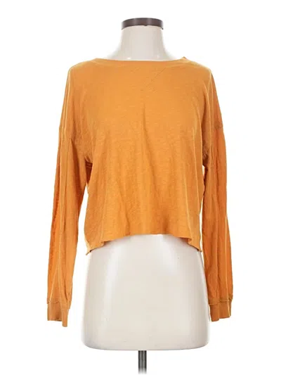 Pre-owned Z Supply Long Sleeve T-shirt In Orange