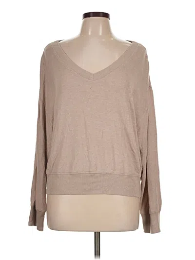 Pre-owned Z Supply Long Sleeve T-shirt In Tan