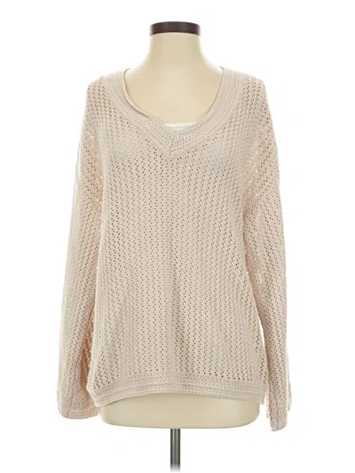 Pre-owned Z Supply Long Sleeve T-shirt In Tan