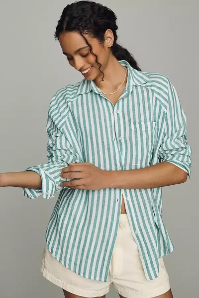 Z Supply Long-sleeve Buttondown Top In Multi