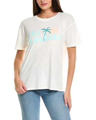 Z Supply Los Angeles Palm Boyfriend Tee In White