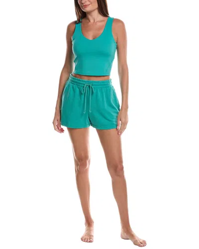 Z Supply Lotus Long Line Top In Green