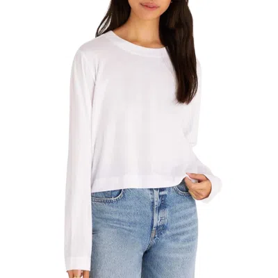 Z Supply Lupita Crop Long Sleeve Top In White