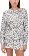 Z Supply Luxe Leopard Long Sleeve Top Champagne In Animal Print