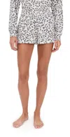 Z Supply Luxe Leopard Shorts Champagne In White