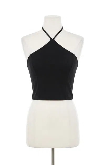 Z Supply Lydia Cropped Halter Top In Black