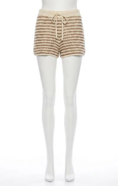 Z Supply Lyla Striped Sweater Short In Taro In Neutral