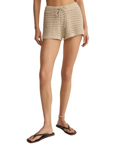 Z Supply Lyla Sweater Shorts In Brown