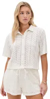 Z Supply Madrid Eyelet Top White In White