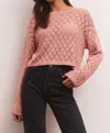 Z SUPPLY MAKENNA CROPPED SWEATER IN CHAMPAGNE BLUSH