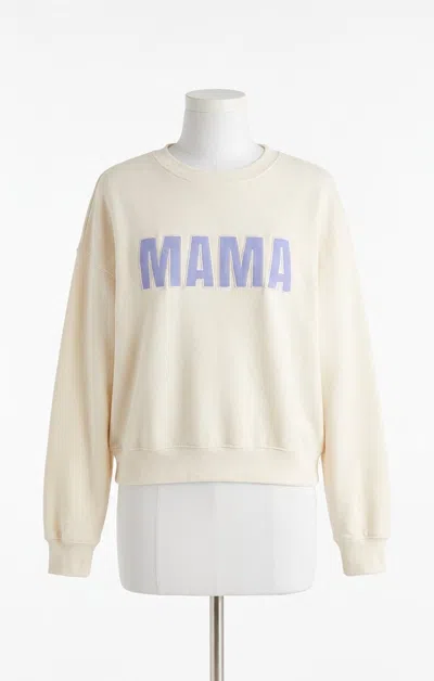 Z Supply Mama Sweatshirt In Vanilla Ice In White