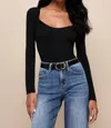 Z SUPPLY MARA KNOTTED TOP IN BLACK