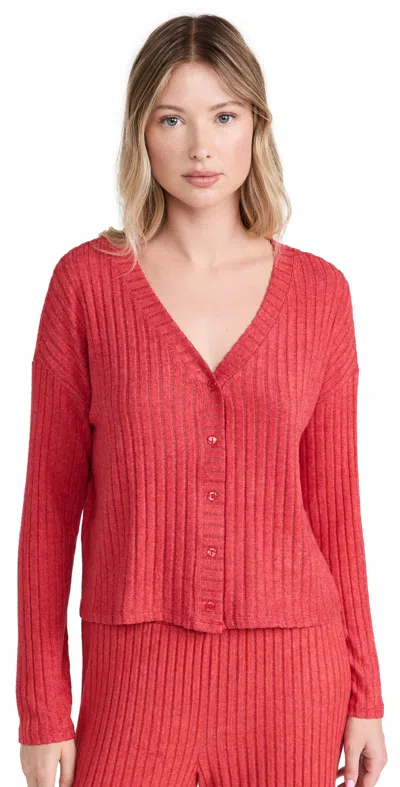 Z Supply Mara Long Sleeve Cardigan Haute Red