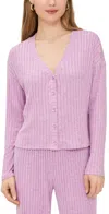 Z Supply Mara Long Sleeve Cardigan Violet Gem In Violet Gem