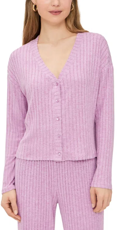 Z Supply Mara Long Sleeve Cardigan Violet Gem