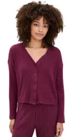 Z Supply Mara Rib Cardigan Merlot In Burgundy