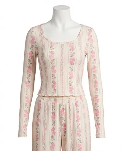Z Supply Marseille Boudoir Long Sleeve Top In Vanilla Ice In Neutral