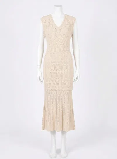 Z Supply Marsella Crochet Midi Dress In Sea Salt In Brown