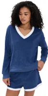 Z Supply Marx Terry Sweatshirt Yacht Blue