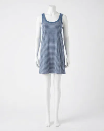 Z Supply Mathis Striped Mini Dress In Vintage Indigo In Animal Print