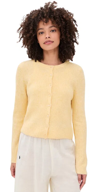 Z Supply Medina Rib Cardigan Custard In Yellow