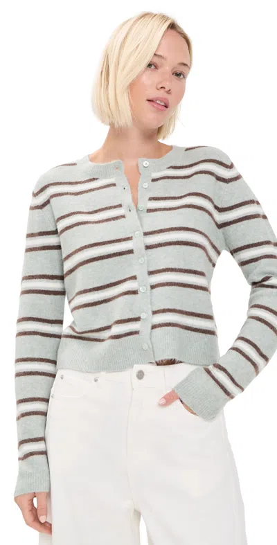 Z Supply Medina Stripe Cardigan Aqua Cloud