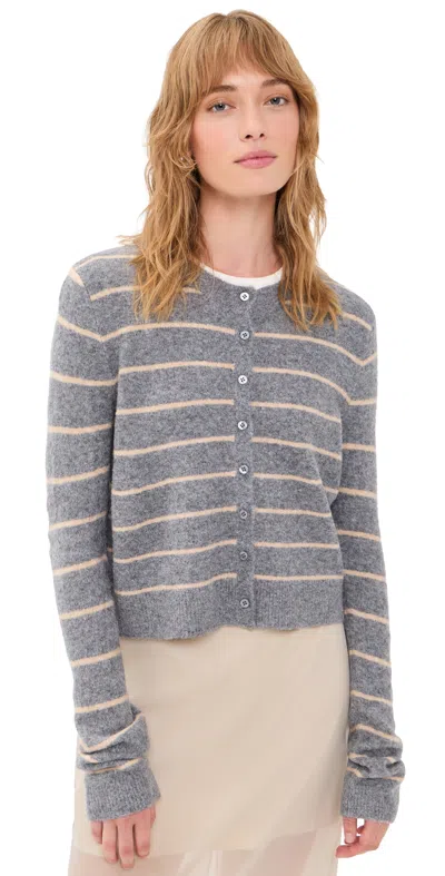 Z Supply Medina Stripe Cardigan Charcoal Heather