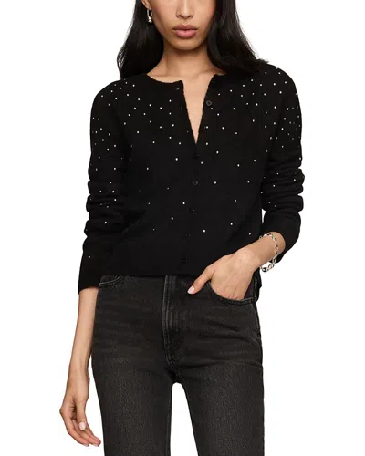 Z Supply Medina Studded Crewneck Cardigan In Black