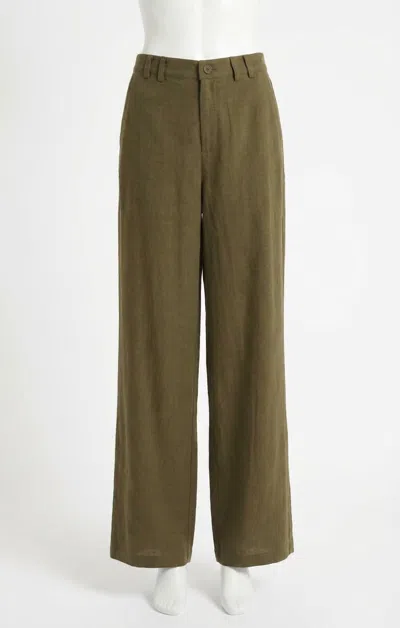 Z Supply Micah High Rise Pants In Grape Leaf In Green