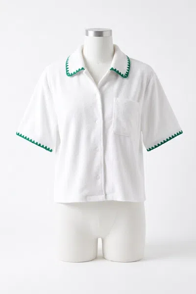 Z Supply Miles Loop Terry Shirt In White
