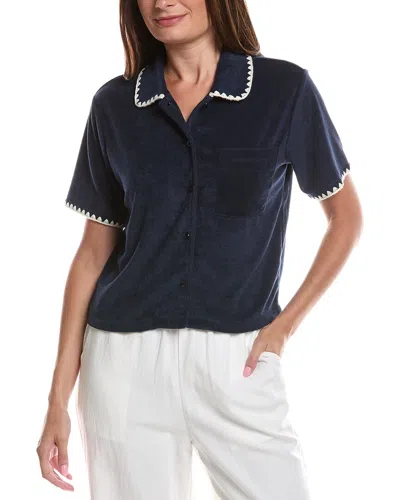 Z Supply Miles Terry Shirt In Blue