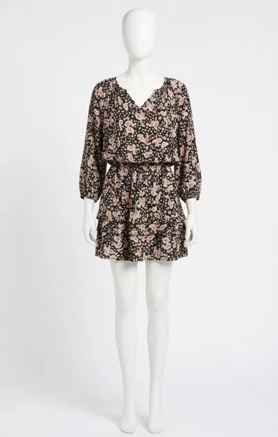 Z Supply Mina Paisley Mini Dress In Black In Brown