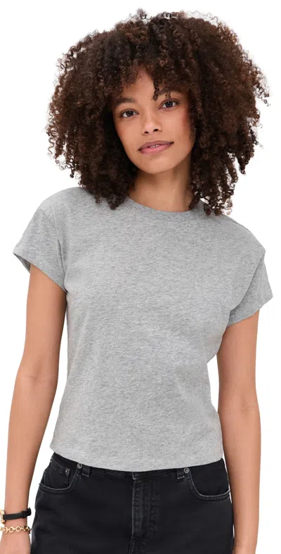 Z Supply Modern Slub Tee Classic Heather Grey In Gray
